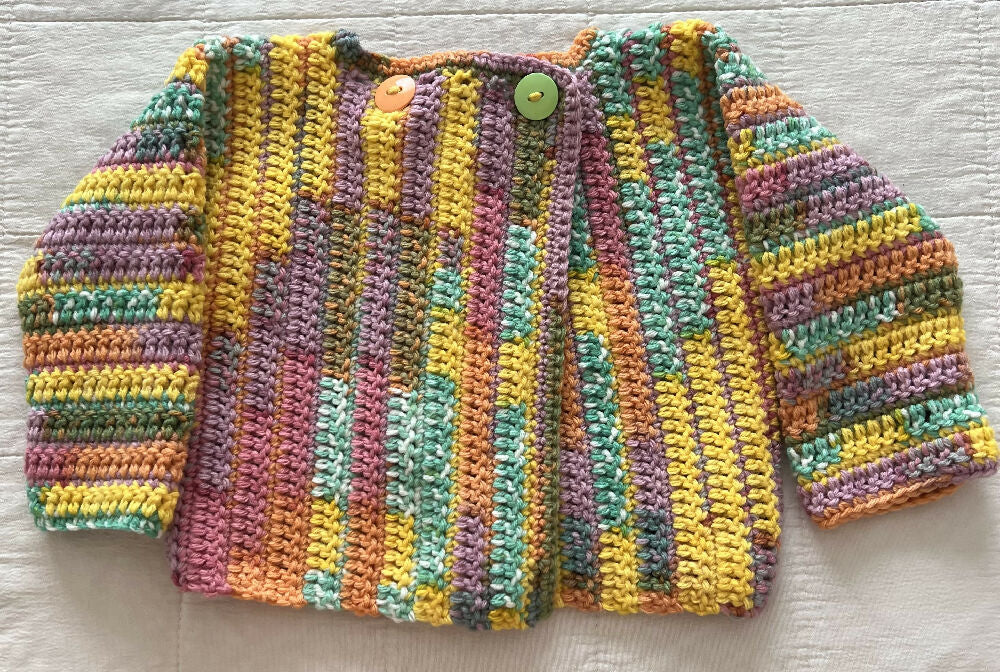 Crochet Baby Rainbow Top