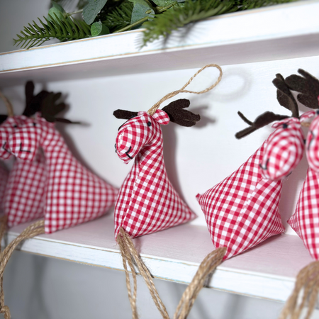 Reindeer | Unique Christmas Tree Ornament | Eco-friendly Fabric Christmas decor