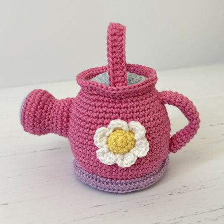 Charming | Crochet | Watering Can | Pink | Ready to Ship