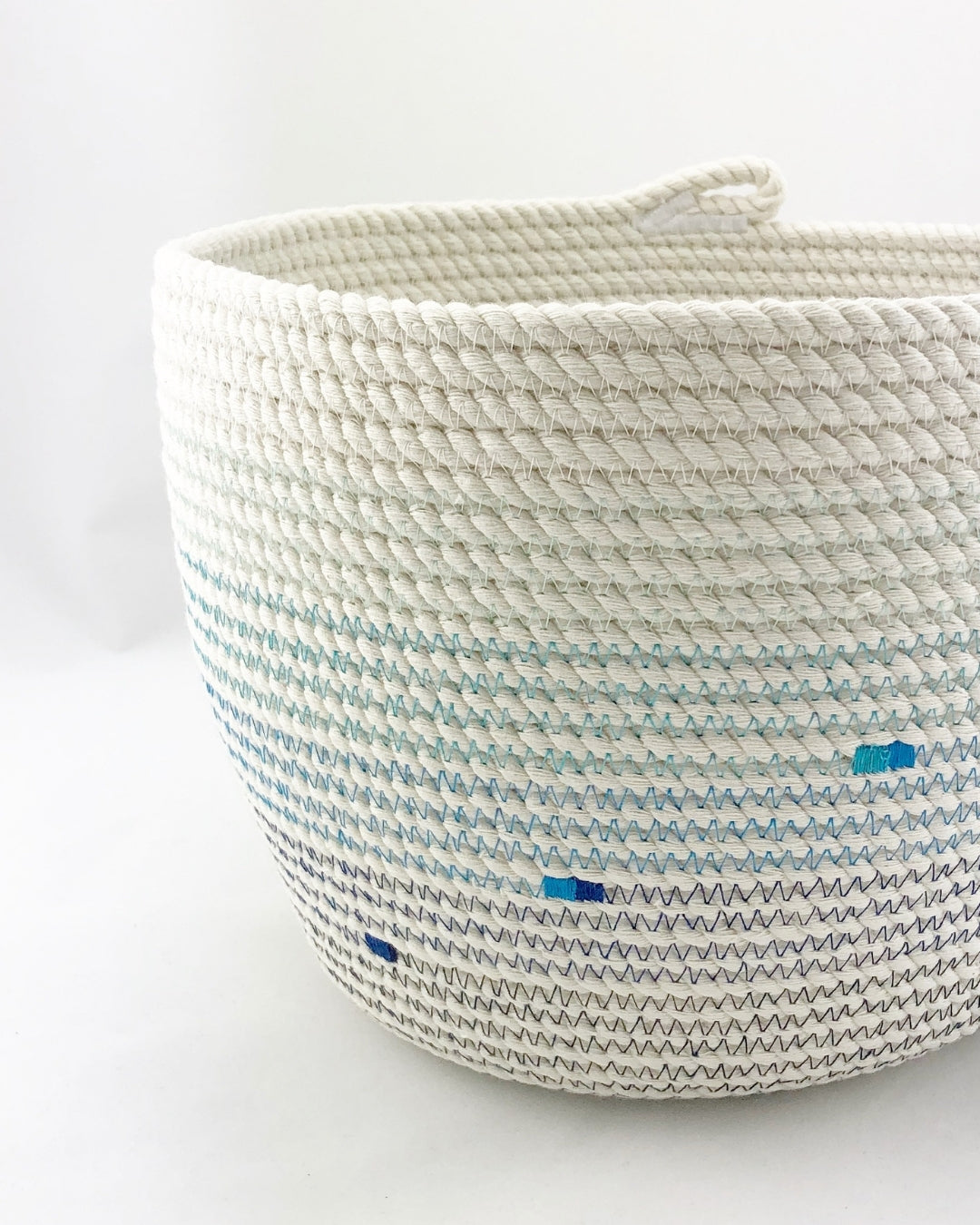 Cotton Rope Storage Basket - Blue Ombre