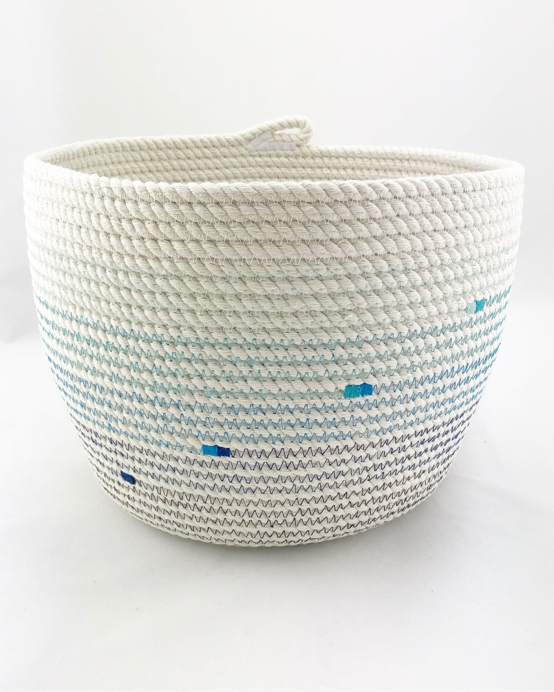 Cotton Rope Storage Basket - Blue Ombre