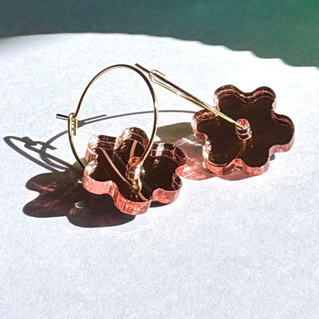 Bees Knees mini Flower hoop - Rose Gold