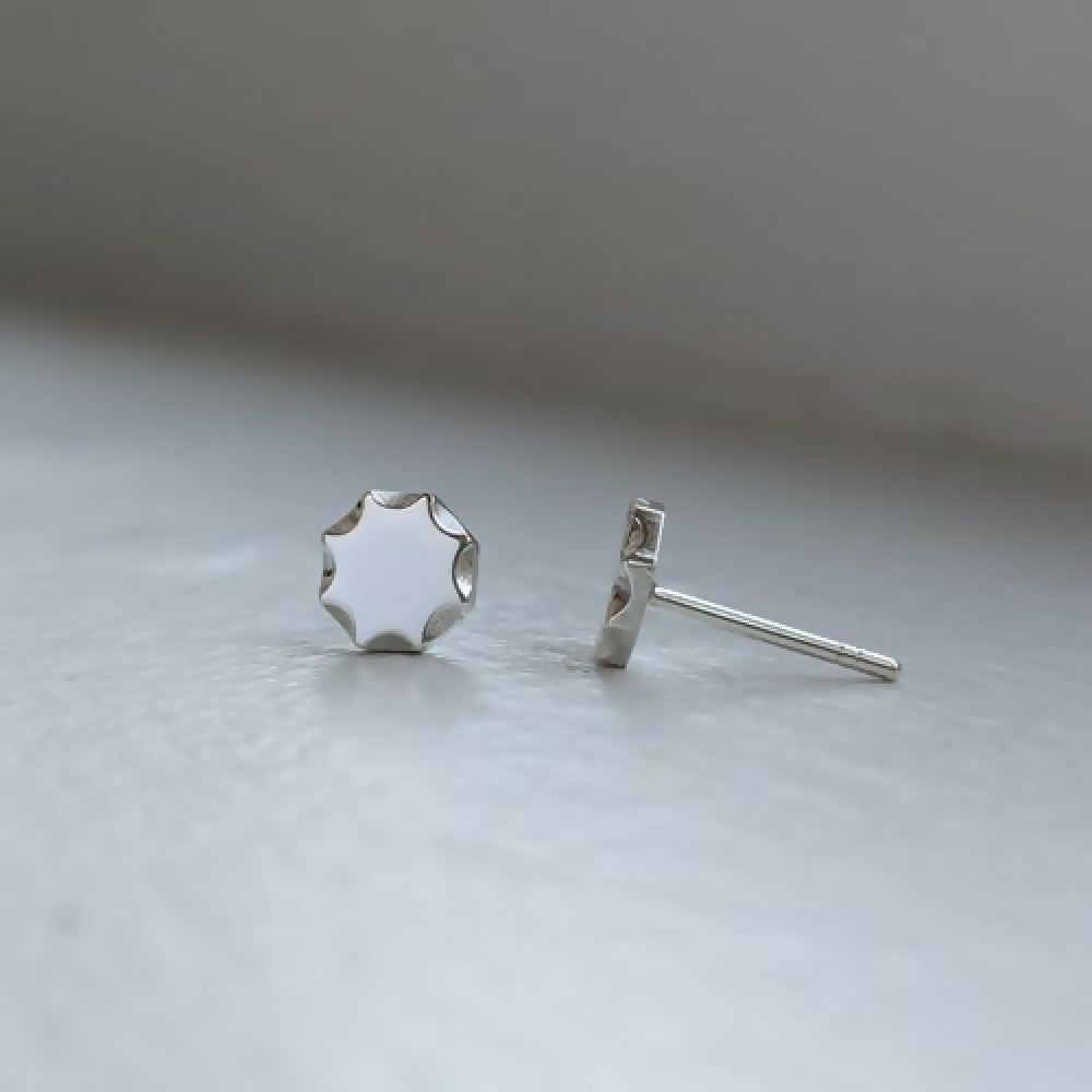 faceted octagon studs