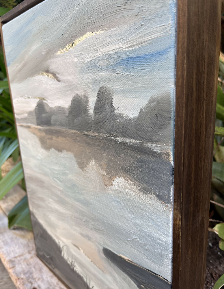 'Coastal Reflections' Framed painting 32x42cm