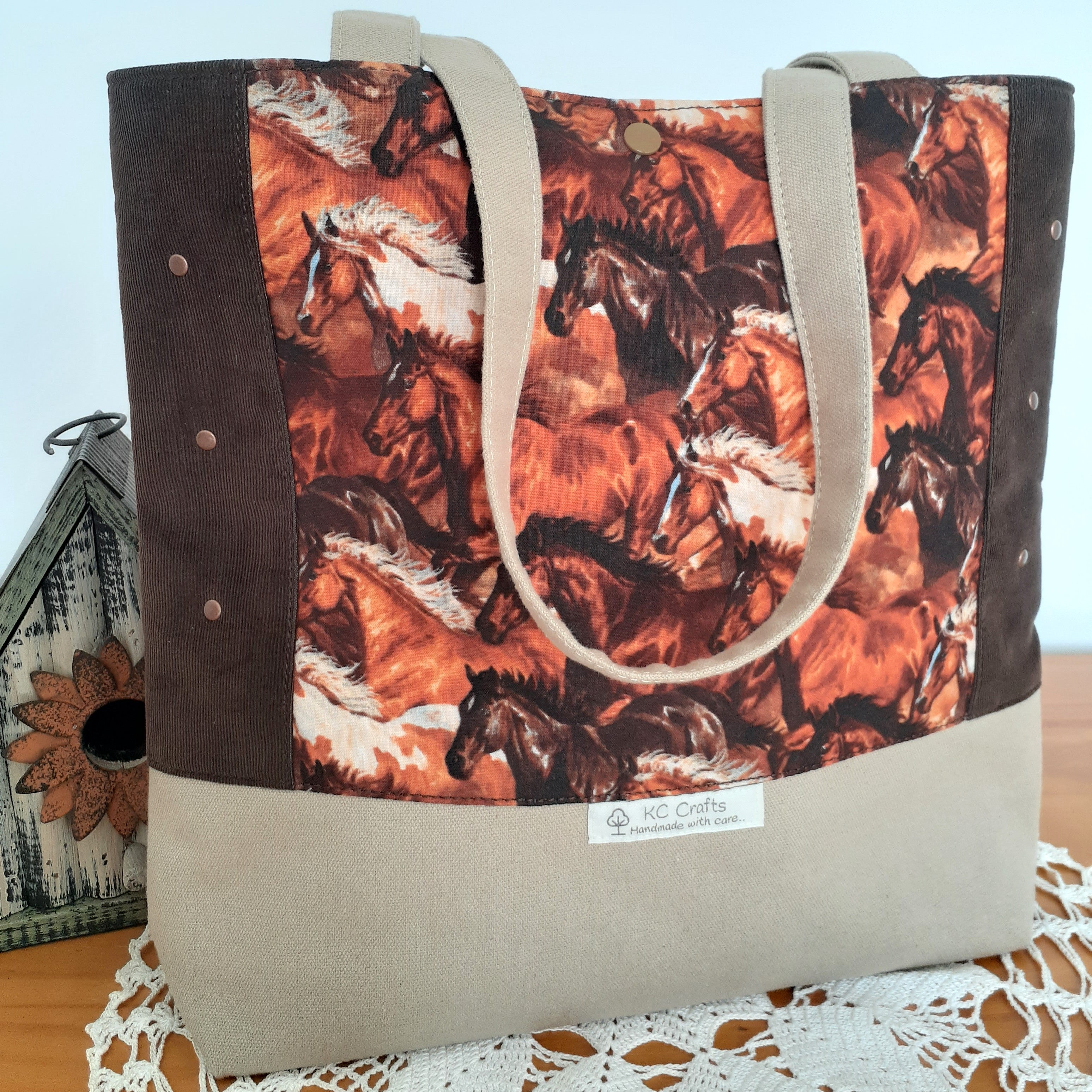 Running Horses - Medium Sized Tote