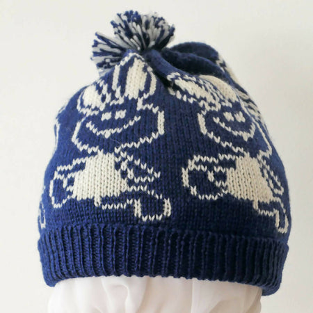 Christmas gift for toddler or child. Dancing rabbit beanies. Handmade.