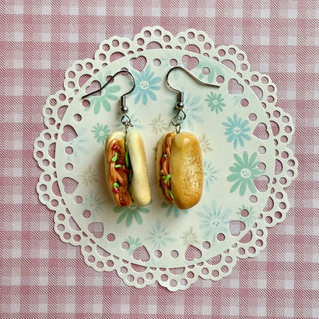 Banh Mi Vietnamese sandwich dangle (hypoallergenic hooks)