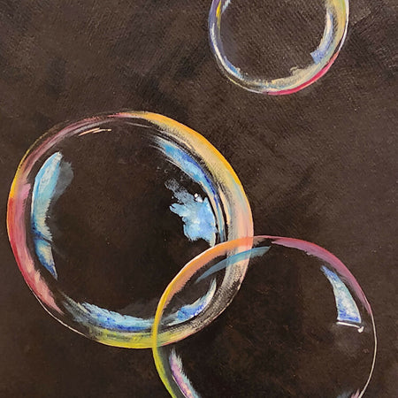 Original Acrylic Joy Bubbles Painting