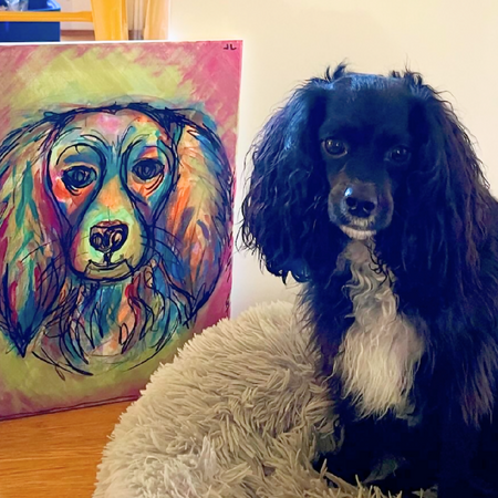 Pet portrait from photograph - Gift ideas under $70