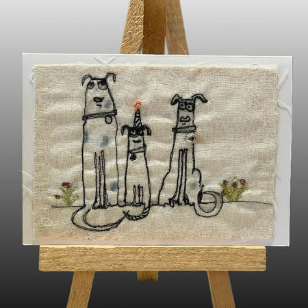 Greeting card, 3 cute dogs