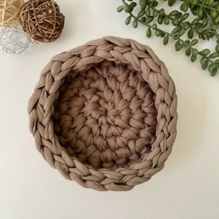 Crochet handmade basket | Cocoa Brown | Mini 2