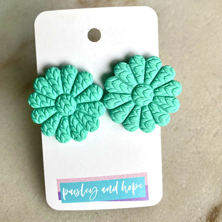 Polymer Clay Large Statement Studs - Flower