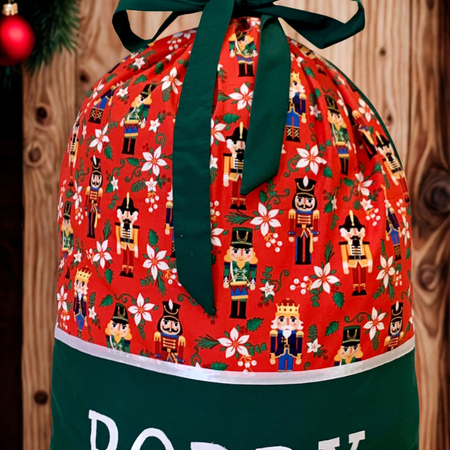 Personalised Christmas Sack - Nutcracker Print