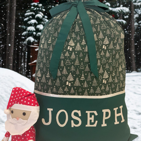 Personalised Christmas Sack - Scandi Trees