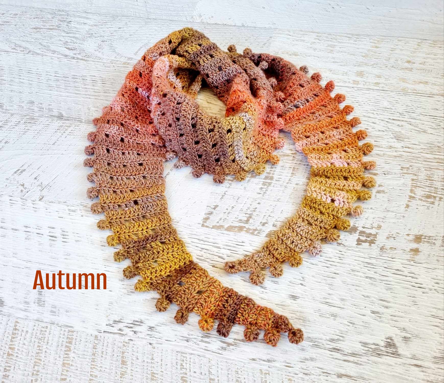 Ladies Scarf | Vintage | Handmade | Crochet | 3 Colours