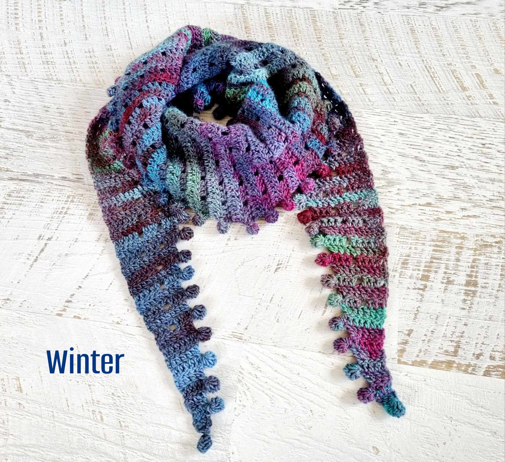 Ladies Scarf | Vintage | Handmade | Crochet | 3 Colours