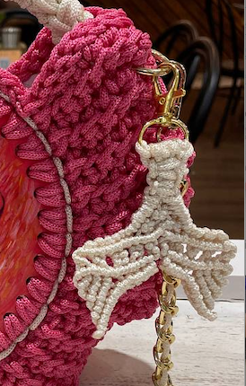 Bag charm | Macrame Keychain | Whale Tail