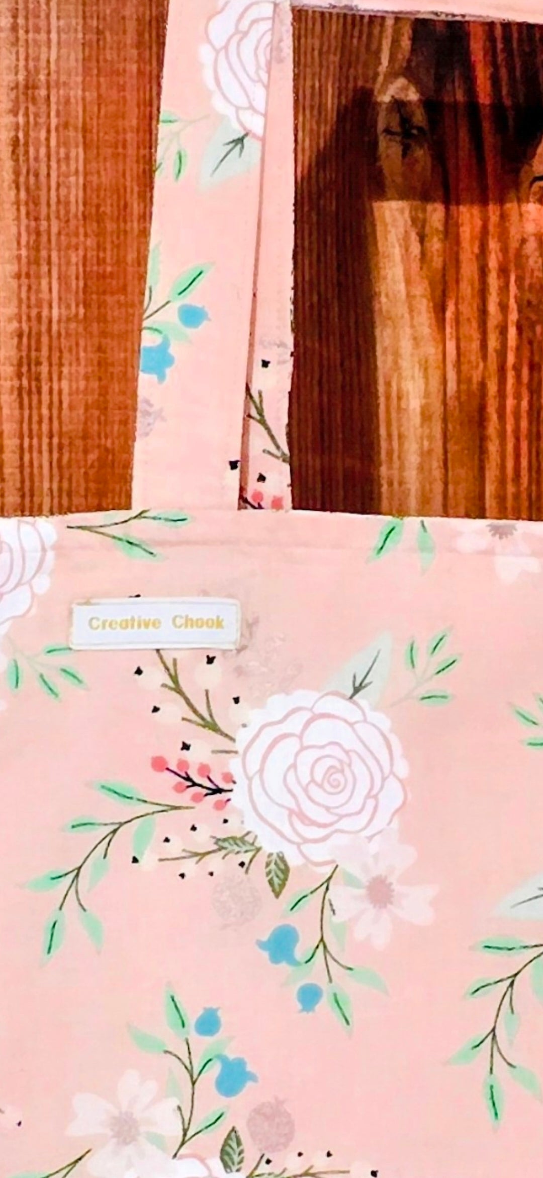 Handmade | Pink with Flowers | Tote Bag