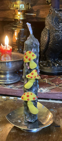 The Yellow Magic Mushroom Intention Ritual Candle