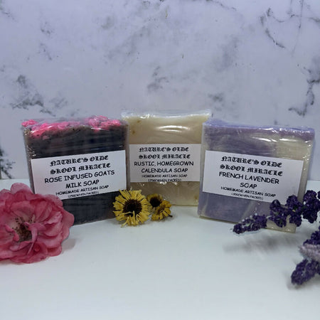 Flower infused soap gift pack