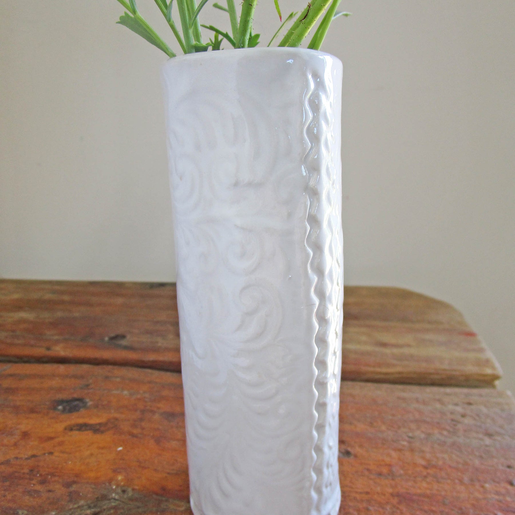 Handmade White Bud Vase - Small Vase - Posy Vase