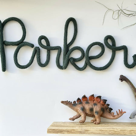 Knitted Name Sign