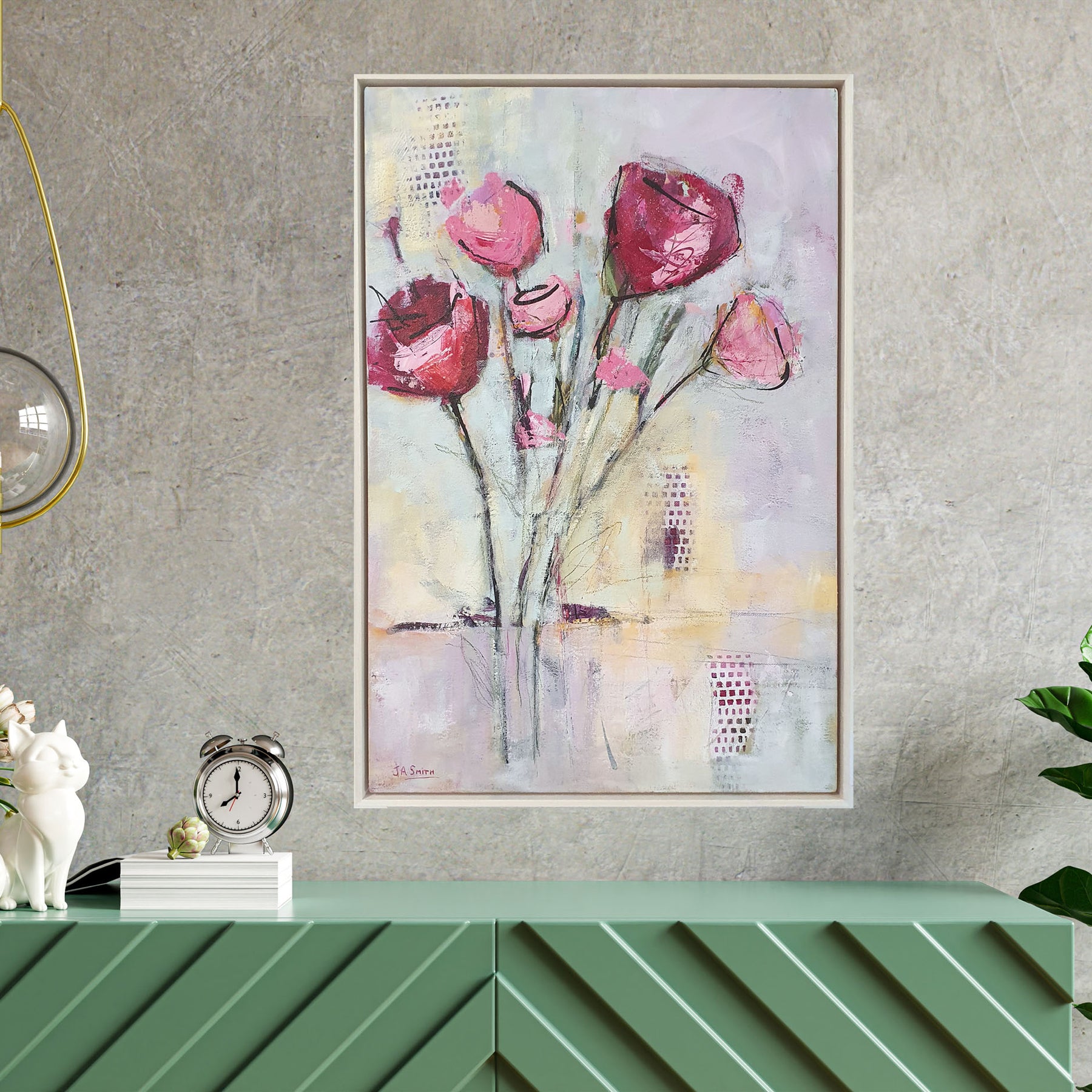 Original Floral Painting - Framed