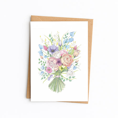 Spring Bouquet Greetings Card