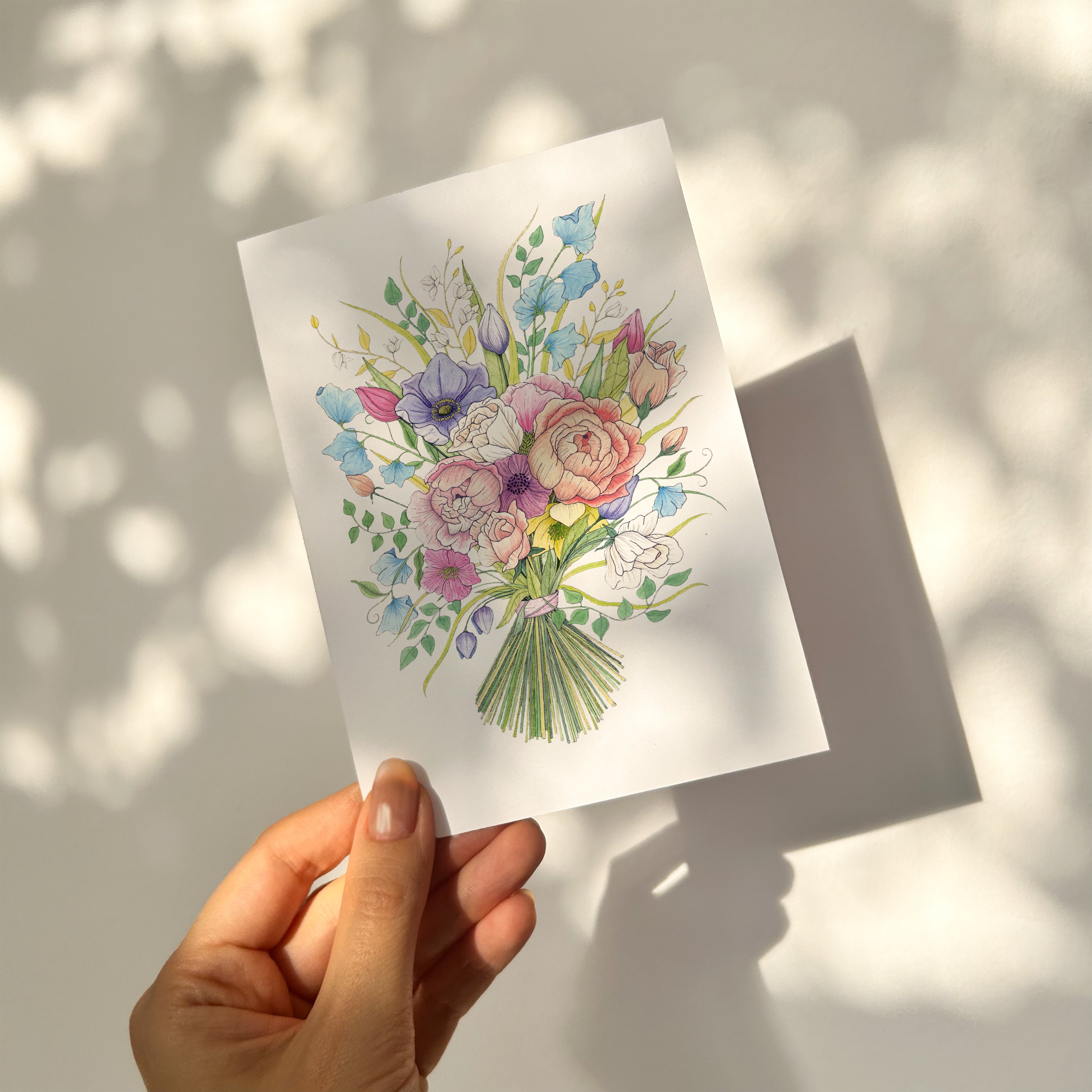 Spring Bouquet Greetings Card