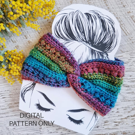 DIGITAL DOWNLOAD | Crochet Pattern | Stormy Days Earwarmer | Headband