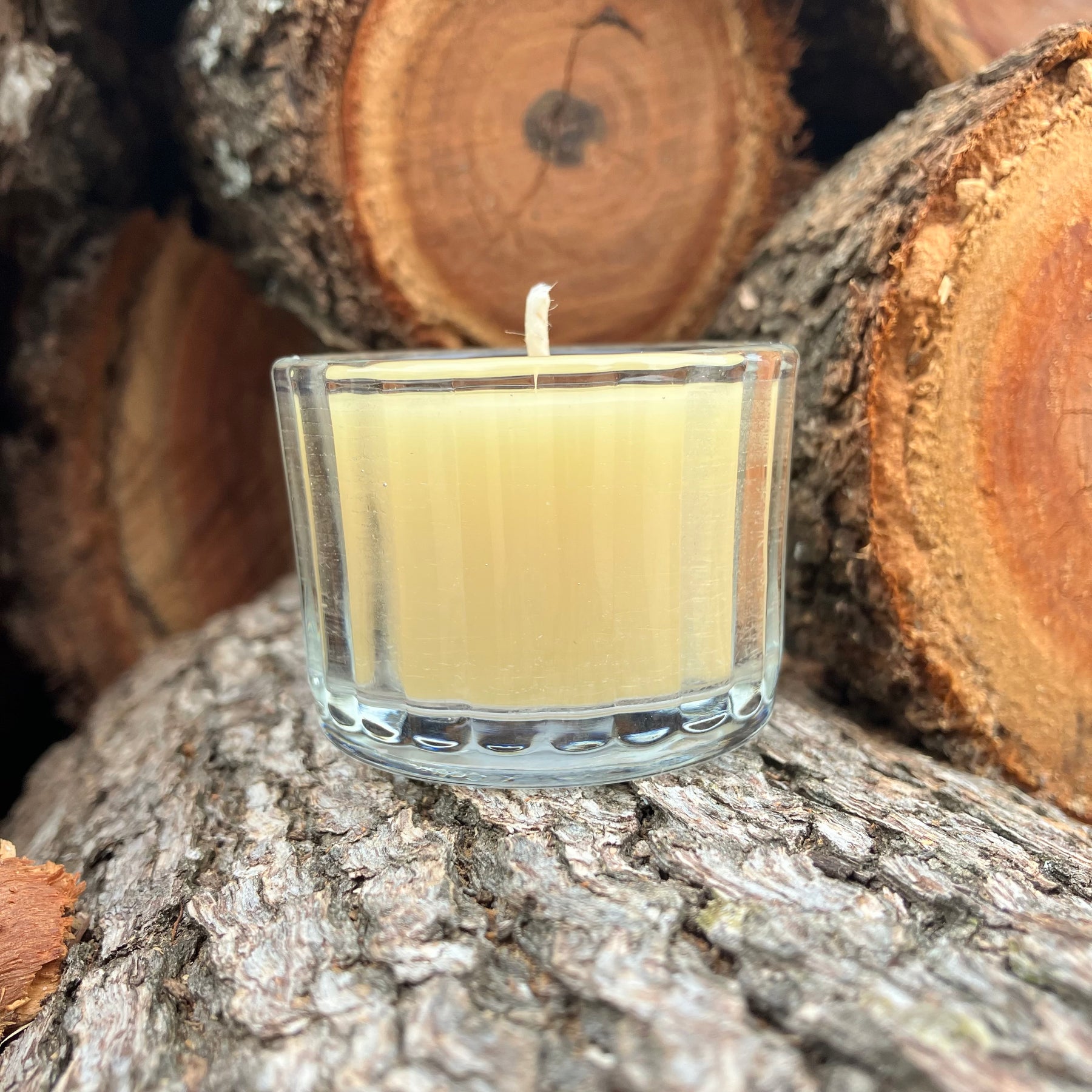 Sunburst Glow Beeswax Candle in Glass Jar