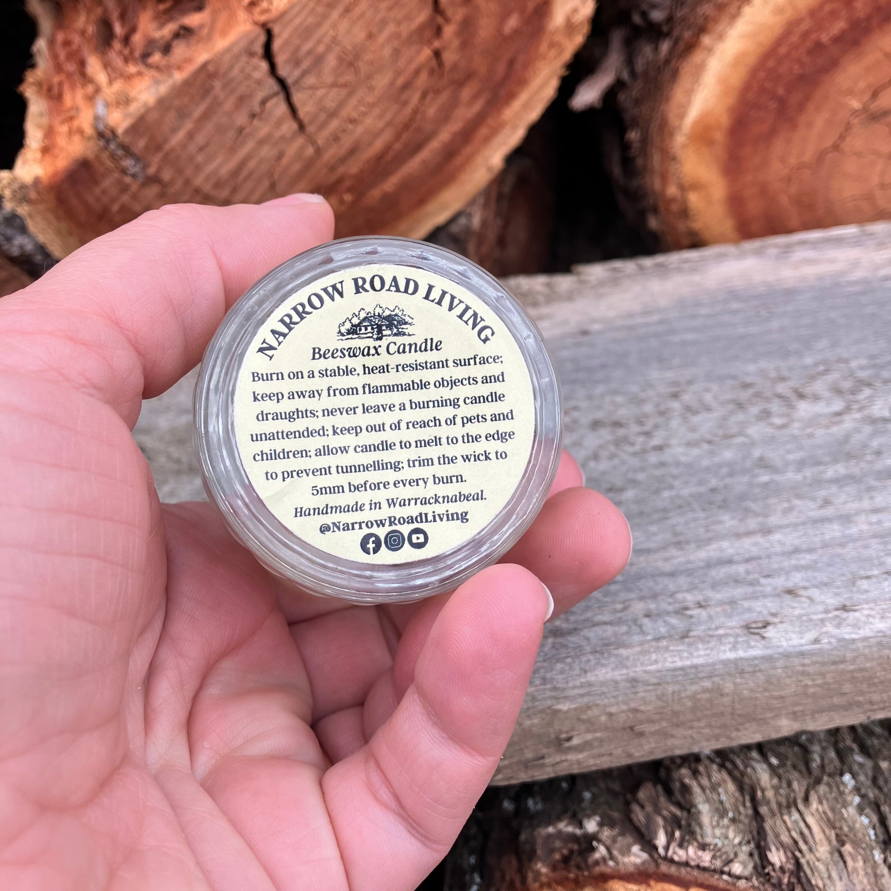 Sunburst Glow Beeswax Candle in Glass Jar