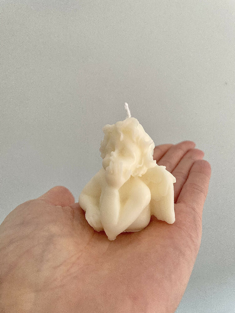 Small Cherub Pillar Candle