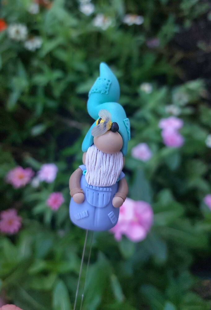 Tiny Gnome - Bee - Handmade Polymer Clay