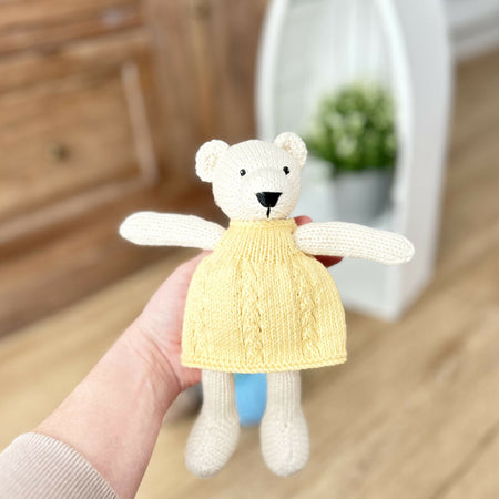 Hand Knit | White Polar Bear | Teddy Bear | 23cm | Ready to Ship