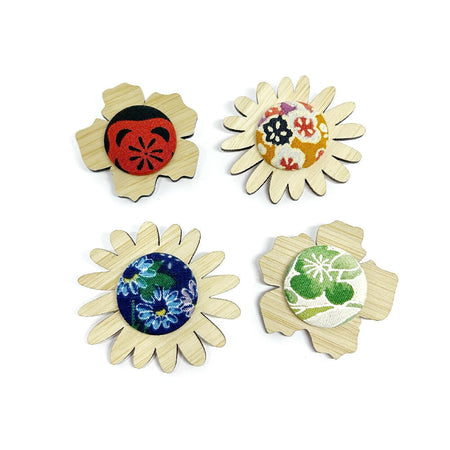 Floral Kimono Brooch - Assorted