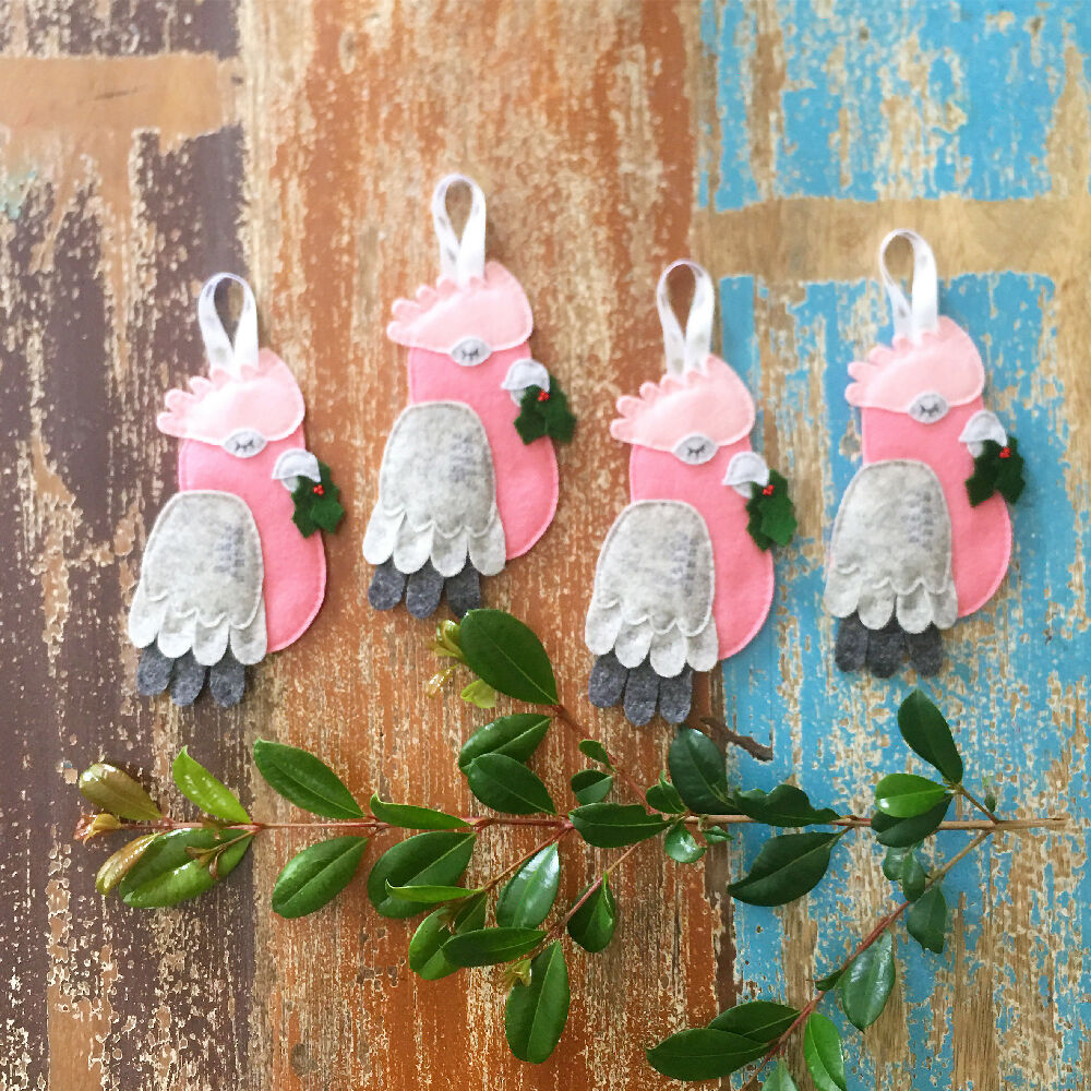 pre-order, Galah cockatoo Christmas decoration