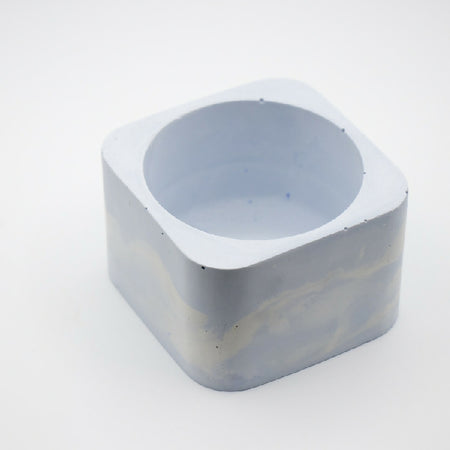 Pale Blue Concrete Pot