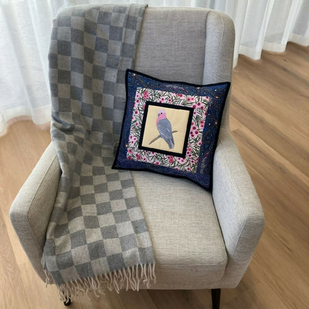 handmade Australian native quilted - galah