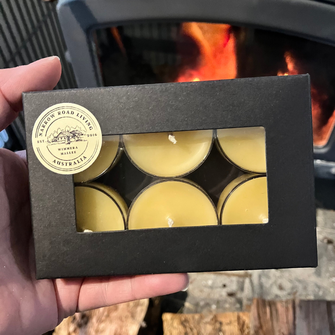 Beeswax Tea Light Candles – in clear recyclable cups