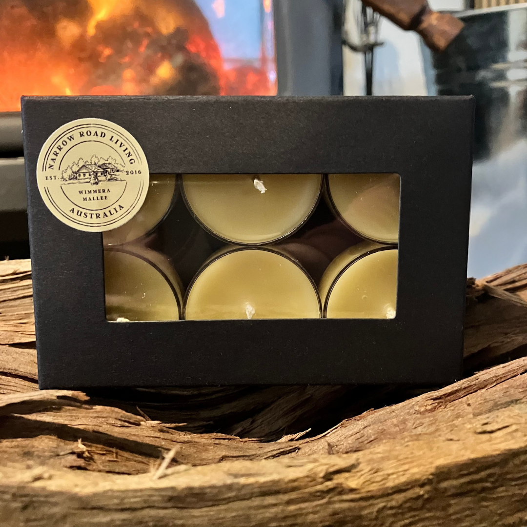 Beeswax Tea Light Candles – in clear recyclable cups