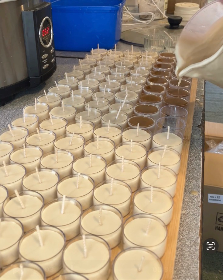 Beeswax Tea Light Candles – in clear recyclable cups