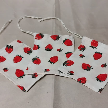 Reusable 100% Cotton Teabags | Pk 3| Strawberry & Brew  Teabag