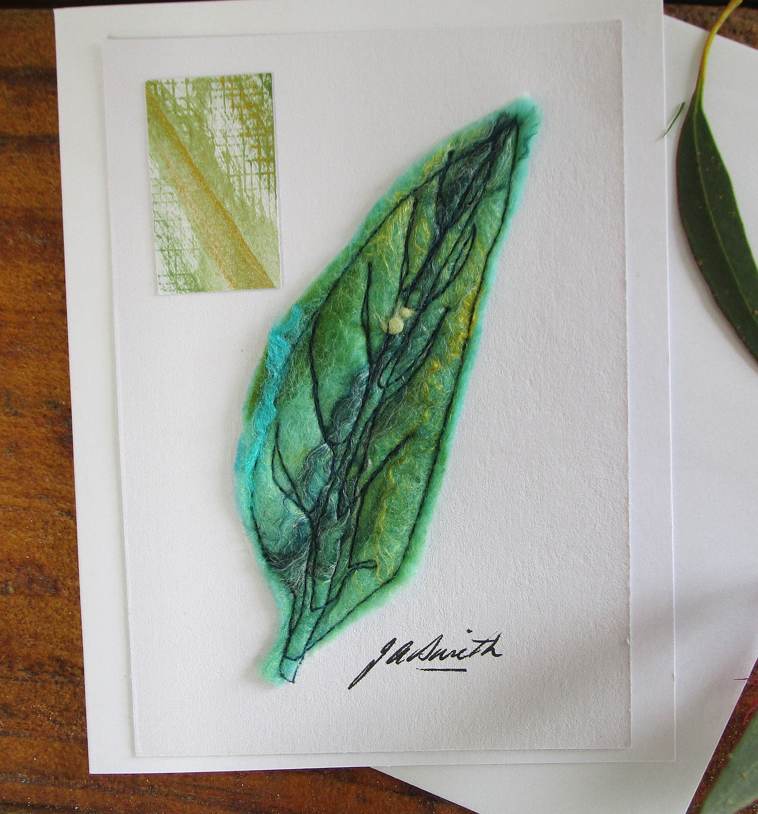 Original Handmade Greeting Cards - Gum Leaf