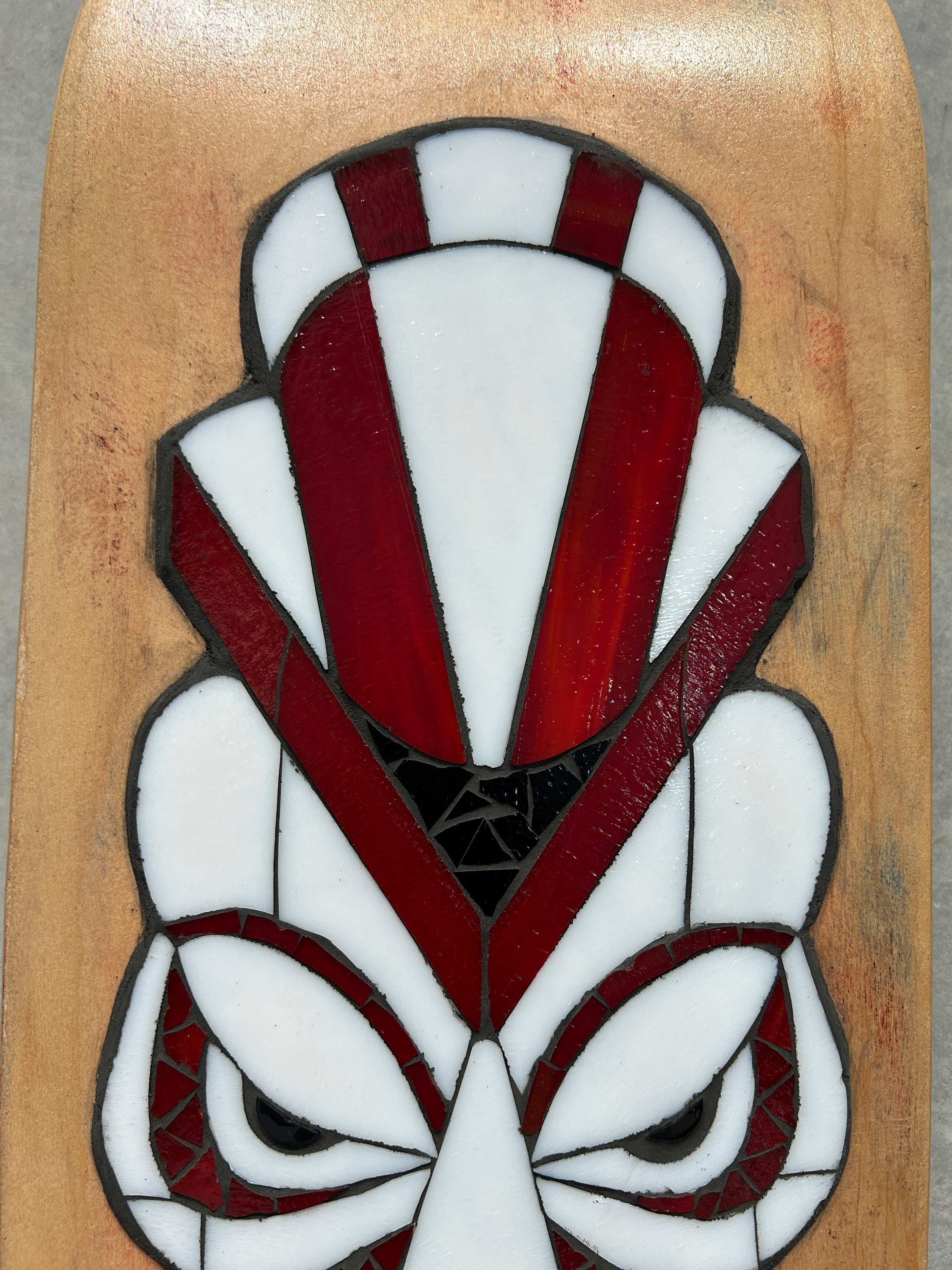 Skateboard Stained Glass Tiki