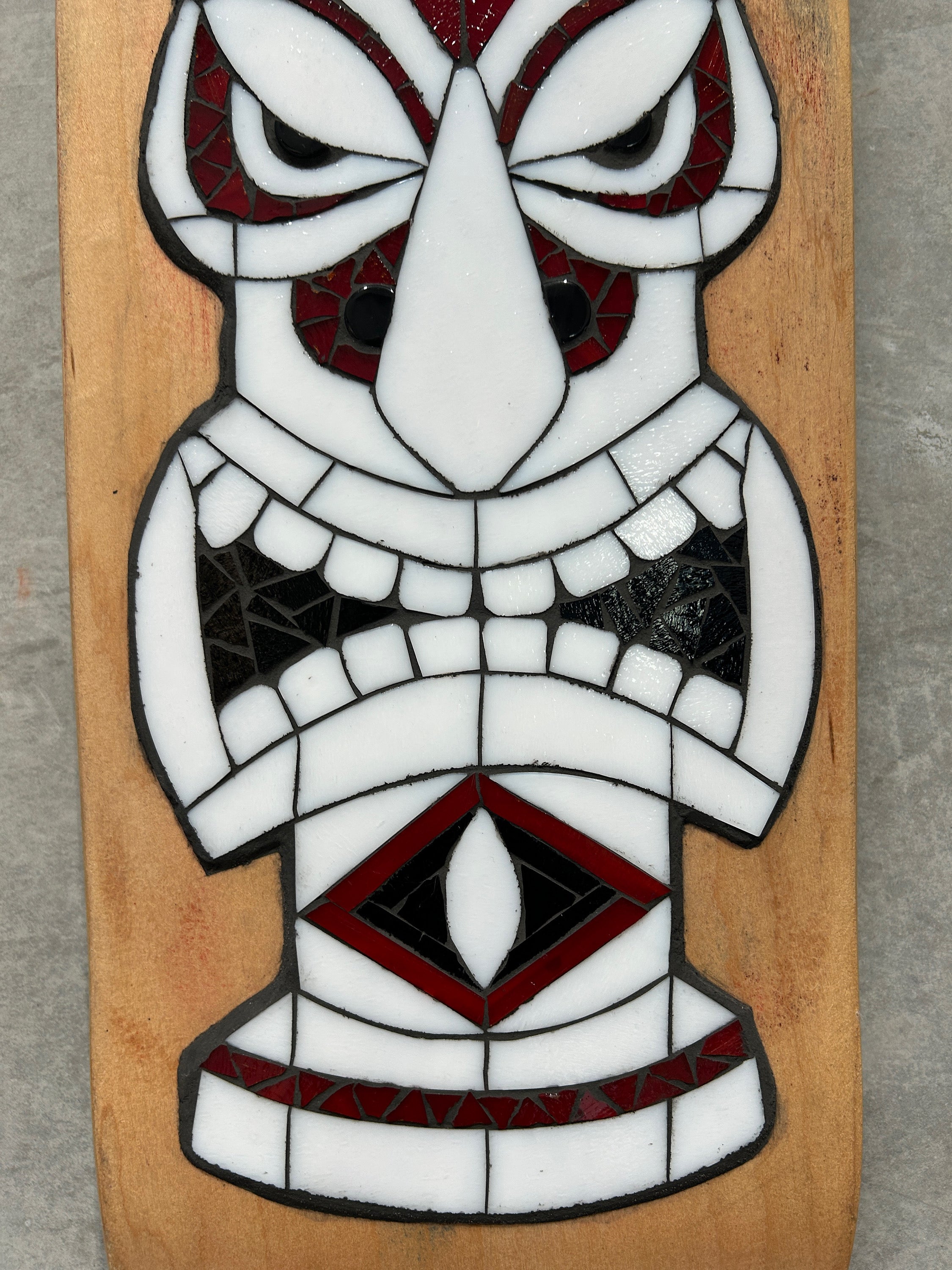 Skateboard Stained Glass Tiki