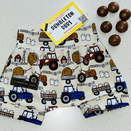Making Hay (Tractors) - Handmade Baby Boy Pants by Dumbleton Duds