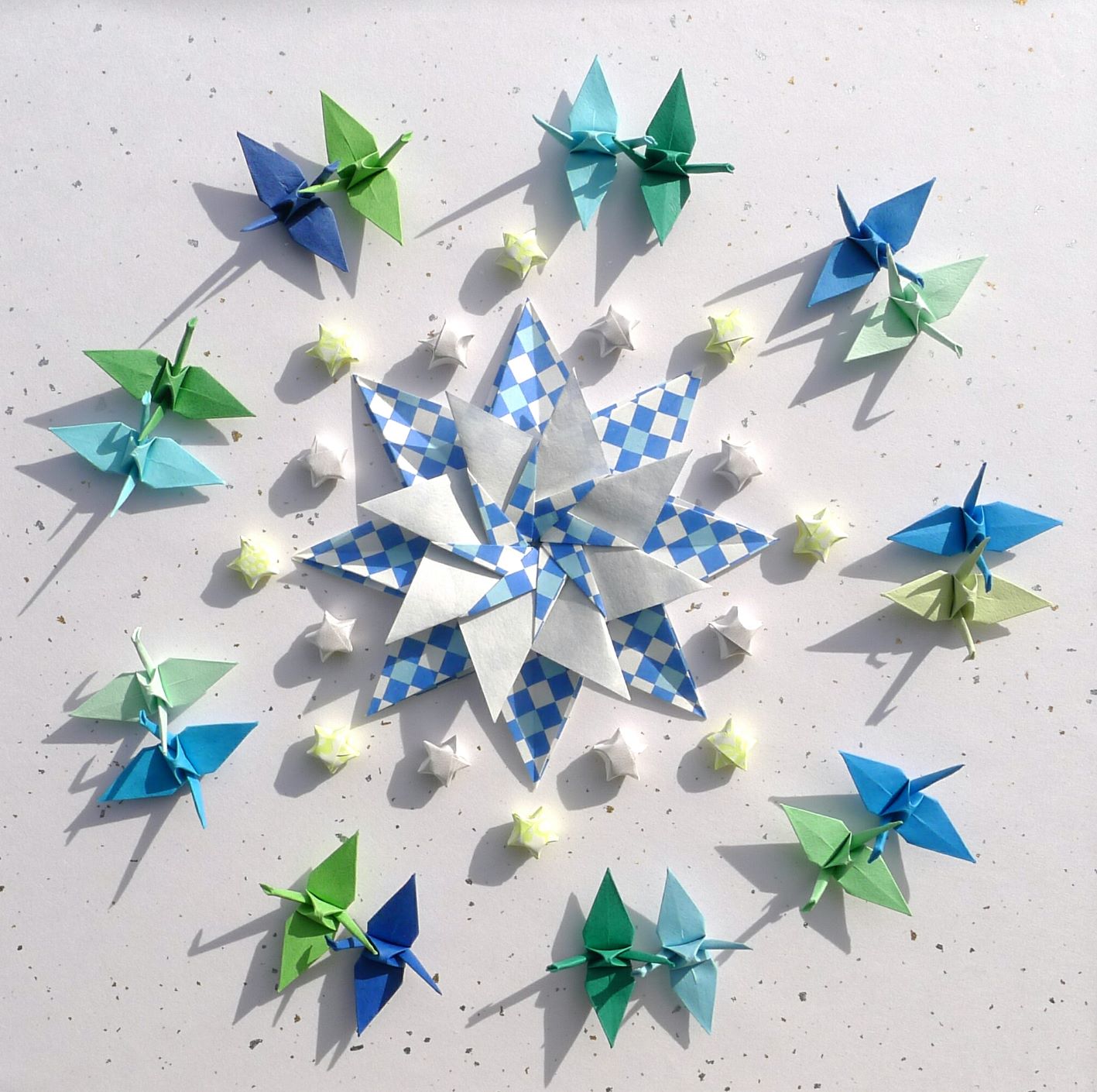 Happy flying together - stars and cranes for good luck