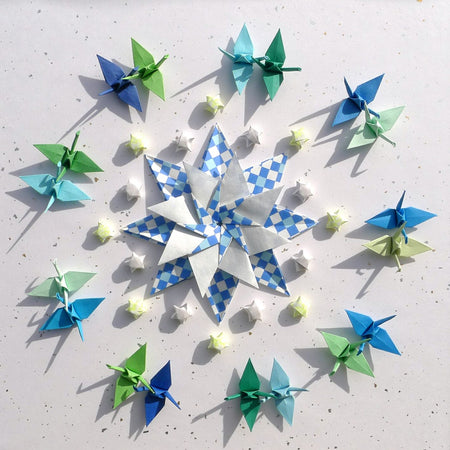 Happy flying together - stars and cranes for good luck