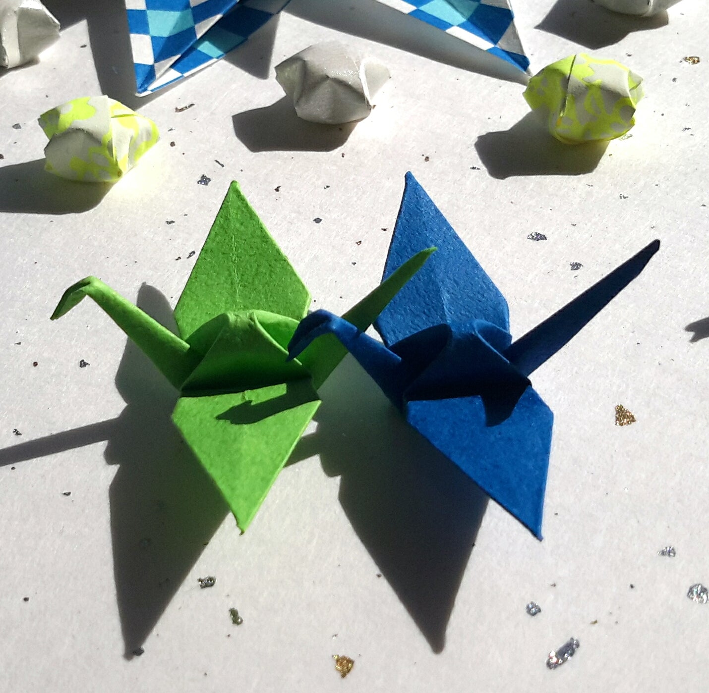 Happy flying together - stars and cranes for good luck